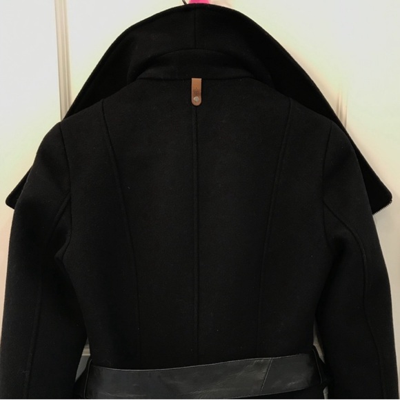 Mackage Nori Wool Coat with Leather Sash - Picture 4 of 4